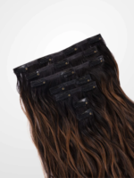 Seamless 7-Set Clip-in Extensions (Mocha Brown Balayage)