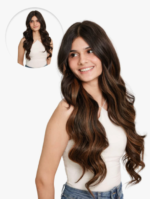 Seamless 7-Set Clip-in Extensions (Mocha Brown Balayage) - Image 2